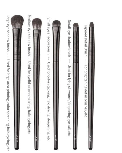 Natural Eye Makeup Brushes Set Eyeshadow Brush Eyebrow Contour Eyeliner Brush Women Eyes Cosmetic Blending Detail Make Up Tools