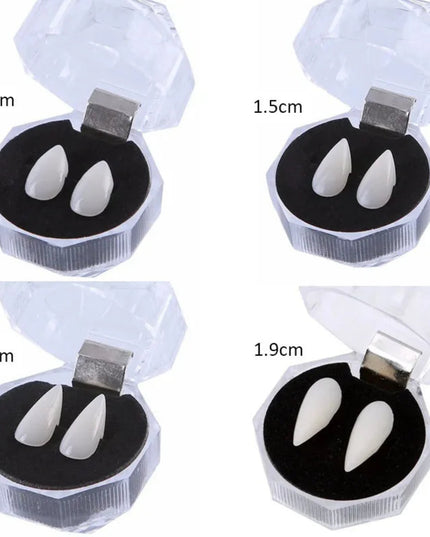 Vampire Teeth Fangs Dentures Props Halloween Costume Props False Teeth Solid Glue Denture Adhesive Halloween Party Decor