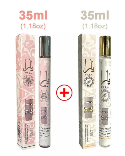 2pcs 35ml Yara Perfumes Cologne Lasting Fragrance Men's Women's Arabian Perfume Spray Floral Scent Gift Eau De Parfum