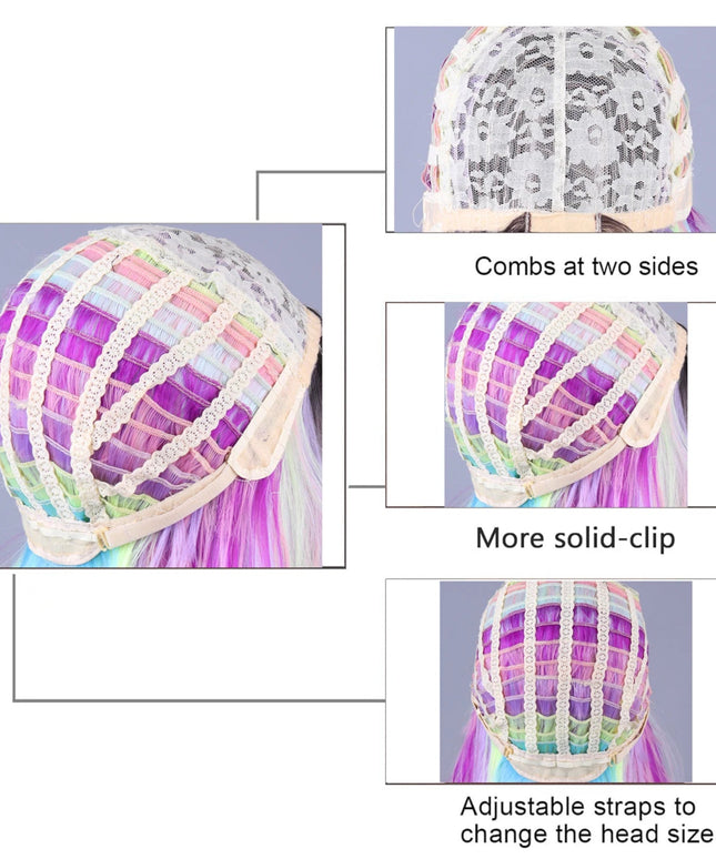 High-temperature Silk Wig Natural Realistic Super Light Fake Wig For Cool Women Girl Party Cosplay Wig Everyday Fashion Modeling
