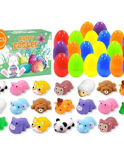 Prefilled Easter Eggs with Stress Relief Toys Easter Basket Stuffers Surprise Easter Eggs for Kids Easter Egg Hunt Game and Part