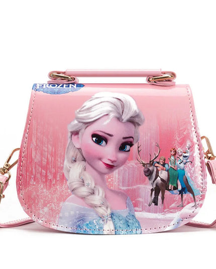 Disney princess cartoon pu messenger bag girl Frozen Elsa shoulder bag Sofia handbag kid fashion shopping bag gift