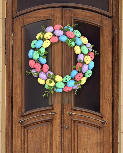 2026 Easter Garland Creative Easter Egg Element Wreath Window Door Garden Gate Decorative Hanging Holiday Party Decor Door Sign