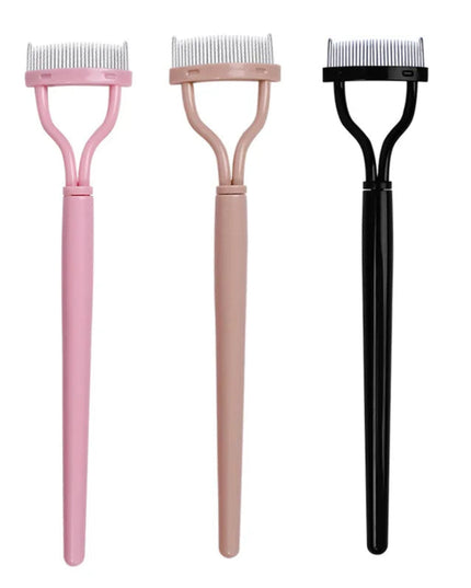 Eyelash Separator Metal Teeth Straight Eyelash Curler Beauty Makeup Stainless Eyelash Brush Comb Mascara Curl Makeup Tool