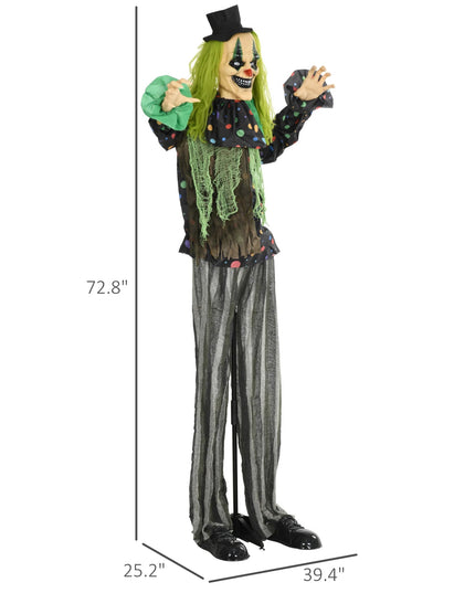 Circus Clown Halloween Animatronic W/ Sound Activated for Party