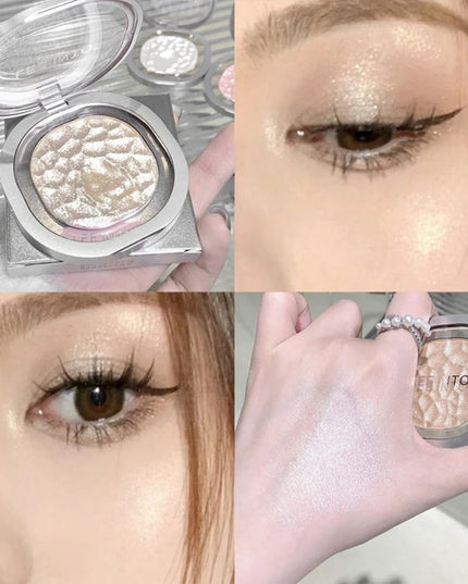 LEEINTO color-glowing high-gloss powder pearlescent powder brightens up the make-up eye shadow disc
