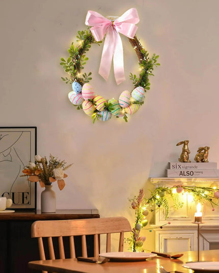 Live Festival Simulation Wreath Easter Egg Door Hanging Egg Decorations Advent Wreath Kids