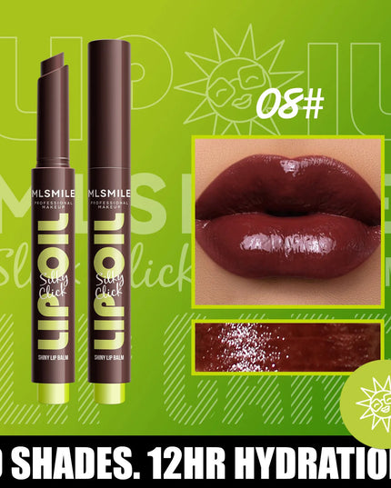 Mirror Glass Solid Lip Glaze Water Light Creamy Lip Gloss 12Hr Moisturizing Tint Avocado Lip Oil Balm Press Lipstick Cosmetic