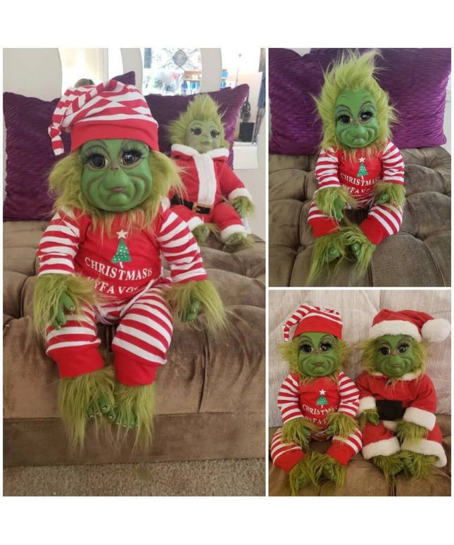 Christmas Plush Doll Green Monster Doll Christmas Grinch Baby Toys Soft Christmas Decorations Plush Toy Children Doll Xmas Decor