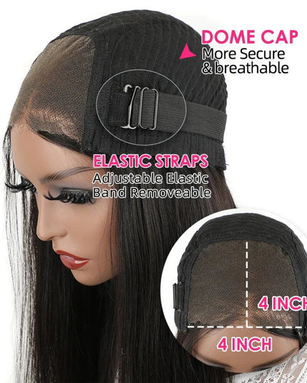 Wear And Go Bob Wigs For Women Human Hair 180% Straight Glueless Wig Ready To Go Human Hair Wigs Pre Cut Lace Air Wig Sale