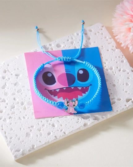 Disney Stitch Cartoon Bracelet Kawaii Lilo & Stitch Adjustable Wristband for Kids Girls Boys Gift Idea
