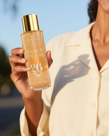 Women's Brazilian Perfume, 250ml Body & Hair Mist, Vanilla Uplifting Fragrance, Long Lasting Floral Fruity Gourmand Scent Spray