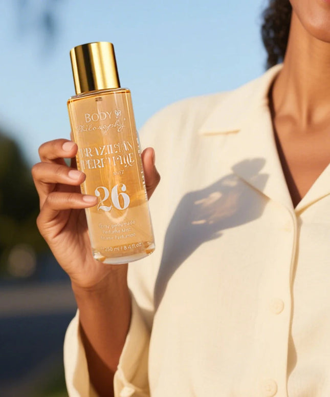 Women's Brazilian Perfume, 250ml Body & Hair Mist, Vanilla Uplifting Fragrance, Long Lasting Floral Fruity Gourmand Scent Spray