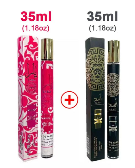 2pcs 35ml Yara Perfumes Cologne Lasting Fragrance Men's Women's Arabian Perfume Spray Floral Scent Gift Eau De Parfum