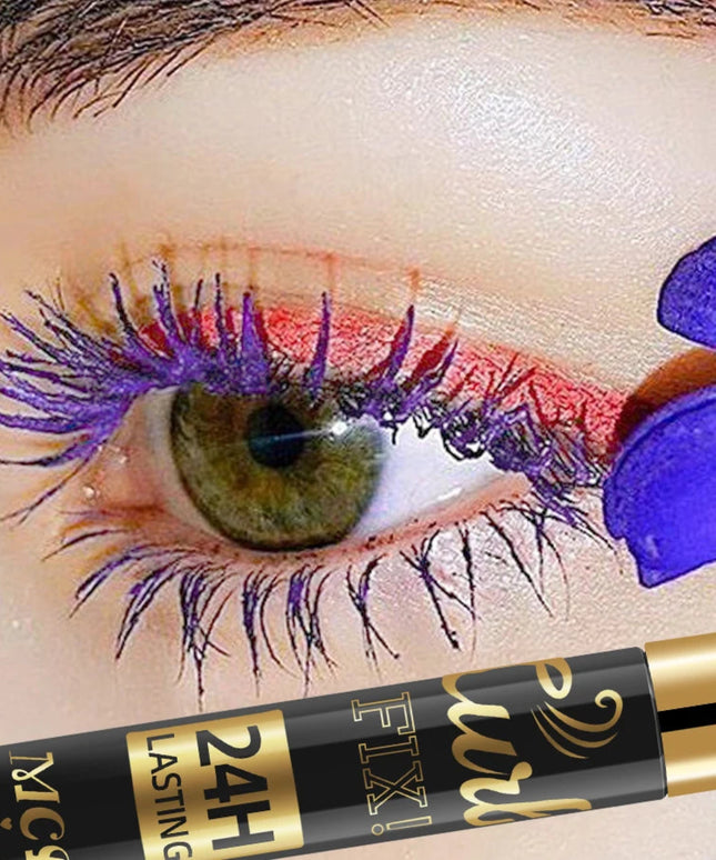 1PC Colorful Curling Mascara Waterproof Fast Drying Eyelashes Extension Multicolor Lashes Eye Korean Makeup Lasting Blue White
