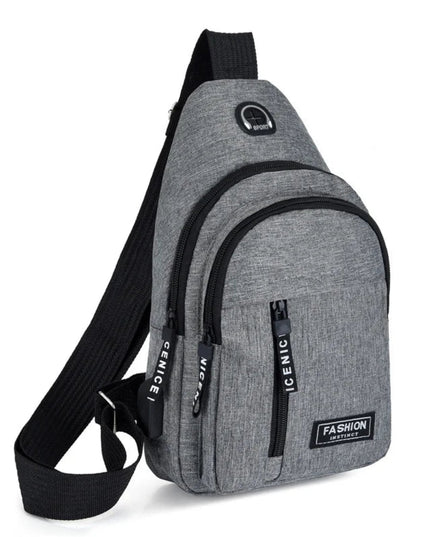 2025 New Multifunctional Chest Bag Men's Fashion Trend Oxford Cloth Shoulder Bag Korean Style Casual Waterproof Messenger Bag