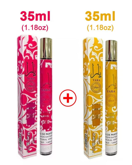 2pcs 35ml Yara Perfumes Cologne Lasting Fragrance Men's Women's Arabian Perfume Spray Floral Scent Gift Eau De Parfum
