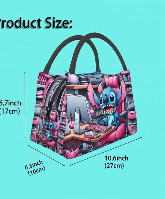1pc, Stitch Pattern, Portable And Reusable Refrigerated Bag, Insulated Lunch Bag, Suitable for Home, Restaurant, Office, Outdoor Use. Suitable Birthday And Holiday Gifts for Friends, Teenagers, And Family.