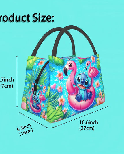 1pc Disney, Stitch Pattern, Portable And Reusable Refrigerated Bag, Insulated Lunch Bag, Suitable For Home, Restaurant, Office, Outdoor Use. Suitable Birthday And Holiday Gifts For Friends, Teenagers, And Family.