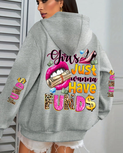 Plus Size - Plus Size - Women'S Plus Size "Money Moves" Graphic Hoodie - Cozy Long-Sleeve Sweatshirt with Pockets, Casual Fall/Winter Design, Black with Pink & White Lettering, Comfortable Pullover for Casual Attire, Casual W